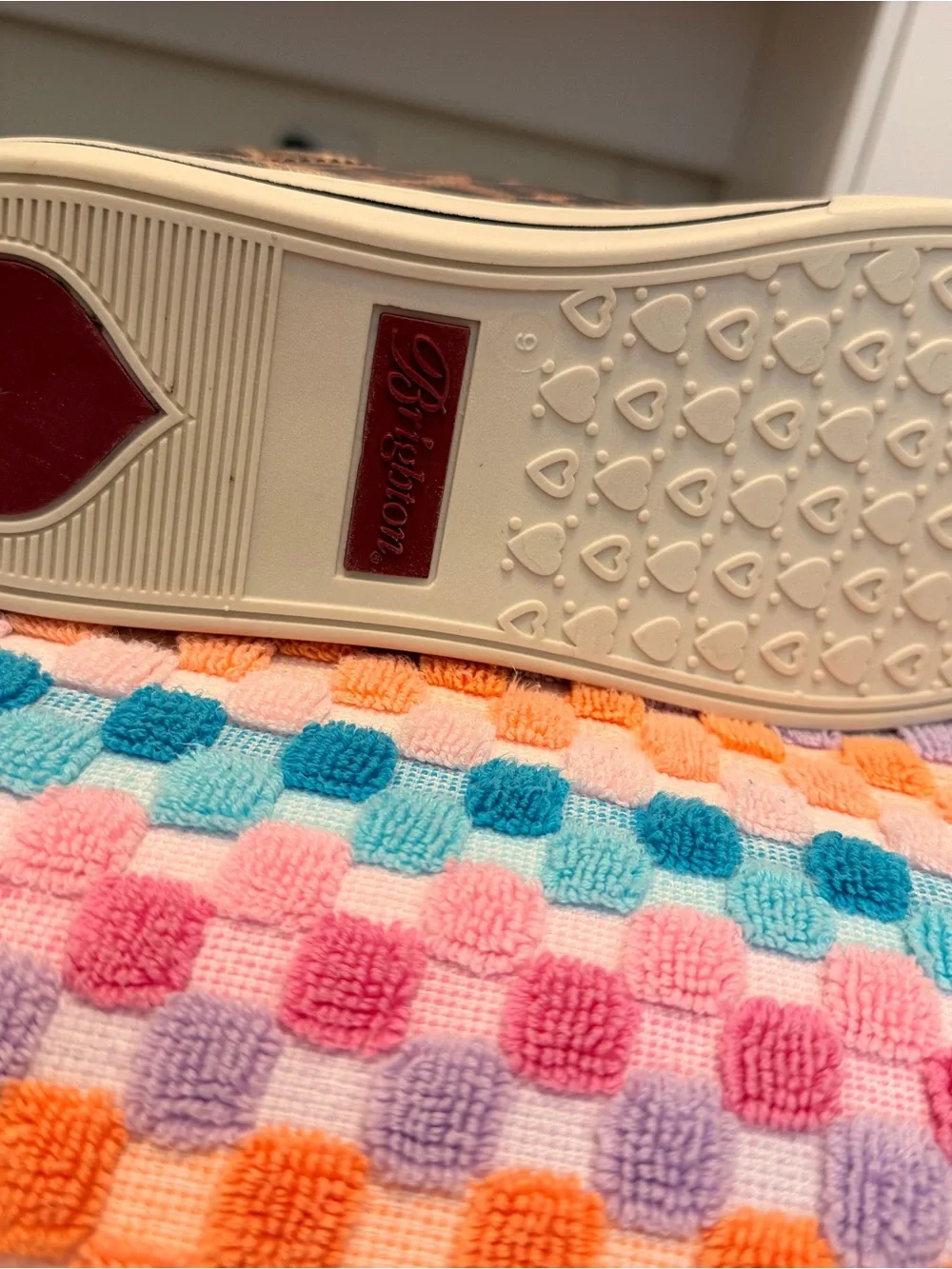 Brighton Leopard Print Sneakers with Red Floral Embroidery